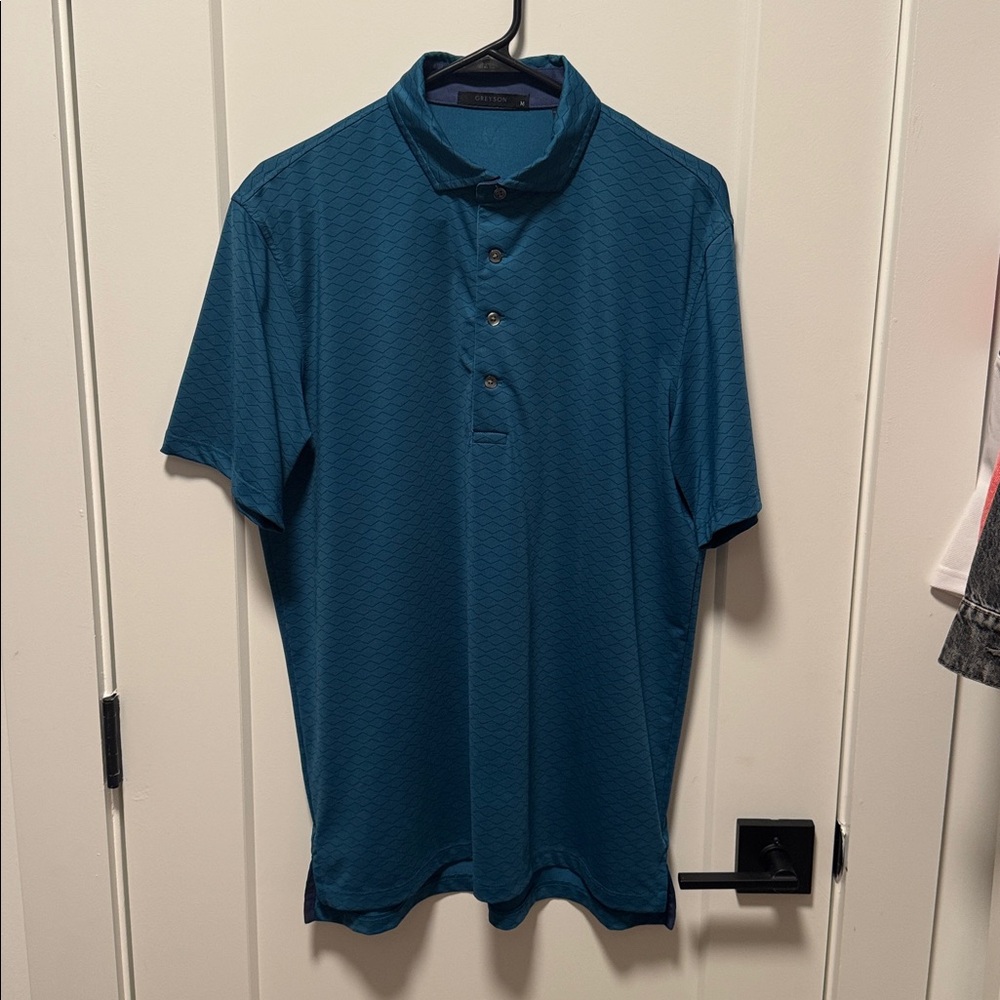 Greyson Polo with eagle logo on sleeve